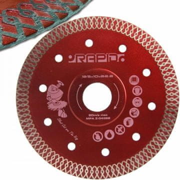 MAR-POL Dijamantni disk 125 rapid silent CUT RED