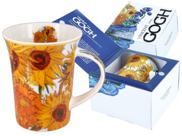 Carmani VAN GOGH PORCULANSKA ŠALICA S SUNCOKRETIMA ZA KAVU I ČAJ KAO POKLON