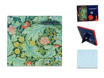 Carmani STAKLENI PODLOGAČ ZA ŠALICU WILLIAM MORRIS FLOWERS STAKLENI DEKORATIVNI PODLOGAČ ZA ŠALICU