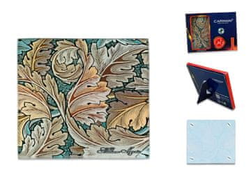 Carmani STAKLENI PODLOGAČ ZA ŠALICU WILLIAM MORRIS DESIGN STAKLENI DEKORATIVNI PODLOGAČ