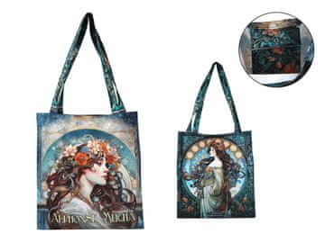 Carmani ALFONS MUCHA TKANINASTA TORBA ZA KUPOVINU URBANA UMJETNOST