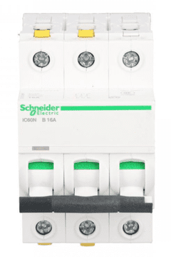 Schneider Automatski osigurač 3P B 16A 6kA AC iC60N-B16-3 Acti9 A9F03316