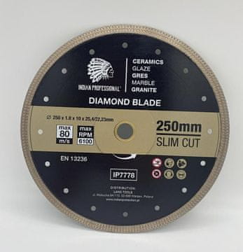 Profesionalna indijska dijamantna oštrica od 250 mm slim CUT