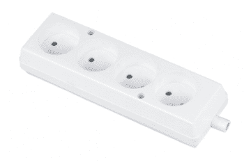JO! Prijenosna četverostrana utičnica 16A 2P 250V bijela GN-460