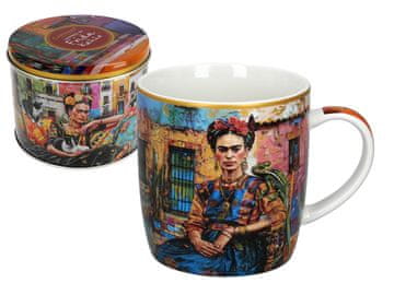 Carmani KERAMIČKA ŠALICA U LIMENOJ KUTIJI AUTOPORTRET FRIDEA KAHLO POKLON ZA NJU KUTIJU