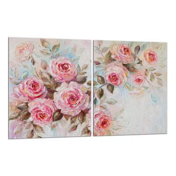 2x ZAŠTITNA PLOČA OD STAKLA ZA ŠTEDNJAK 40x52 ROSES