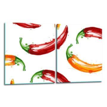 2x ZAŠTITNA PLOČA OD STAKLENA ZA ŠTEDNJAK 40x52 PEPPER