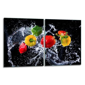 2x ZAŠTITNA PLOČA OD STAKLENA ZA ŠTEDNJAK 40x52 PEPPER