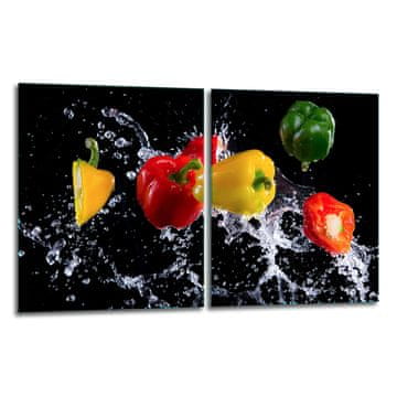2x ZAŠTITNA PLOČA OD STAKLENA ZA ŠTEDNJAK 40x52 PEPPER