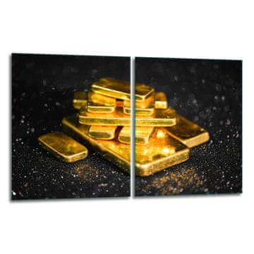 2x ZAŠTITNA PLOČA OD STAKLA ZA ŠTEDNJAK 40x52 ZLATNA