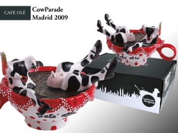 COWPARADE COW CAFE KOLEKCIONARSKA FIGURA OLE CARMINA COSCOLLAR DIZAJN