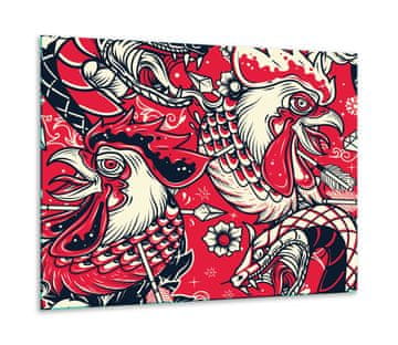 ZAŠTITNA PLOČA OD STAKLA ZA ŠTEDNJAK 60x52 ROOSTER