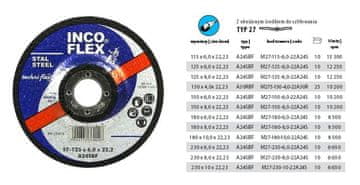 Incoflex 230*6.0 konveksni metalni brusni disk.