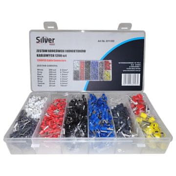 Silver Konektori i kabelske stopice 1200 kom. / srebrne