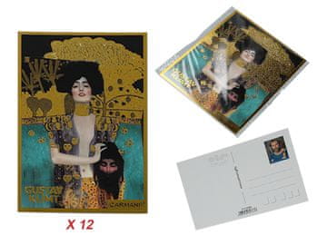Carmani SET OD 12 RAZGLEDNICA RAZGLEDNICE GUSTAV KLIMT JUDITH UMJETNIČKI POKLON