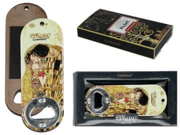 Carmani OTVARAČ ZA BOCE MAGNET GUSTAV KLIMT POLJUBAC POKLON KUTIJA ZA NJEGA