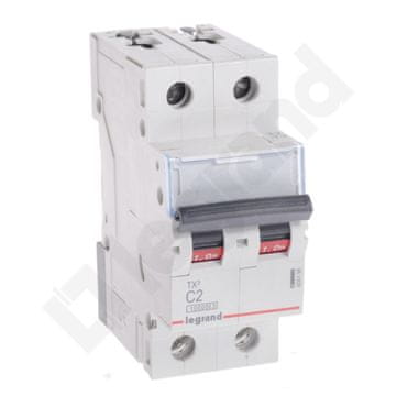 LEGRAND Automatski osigurač 2P C 2A 10kA AC S312 TX3 404198