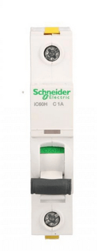 Schneider Automatski osigurač 1P C 1A 10kA AC iC60H-C1 Acti9 A9F07101