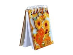 Carmani MAGNETSKA BILJEŽNICA ZA HLADNJAK VAN GOGH SUNCOKRET BILJEŽNICA POKLON