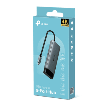 TP-Link UH5020C 5-u-1 USB-C HUB priključna stanica s 4K HDMI i 100 W Power Delivery