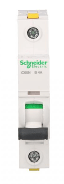 Schneider Automatski osigurač 1P B 4A 6kA AC iC60N-B4 Acti9 A9F03104