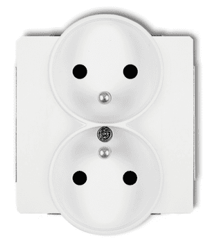 Deco dvostruka utičnica sa/bez 2x2P+Z bijela dgpr-2zp