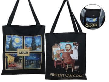 Carmani VAN GOGH KOLAŽ TORBA ZA RAME OD TKANINE EKO TORBA ZA KUPOVINU POKLON KUTIJA