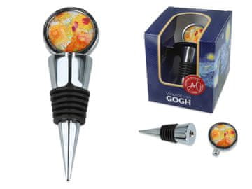 Carmani DEKORATIVNI ČEP ZA VINO SUNCOKRET VAN GOGH BOCA ZAŠTITNA STAKLA DEKOR