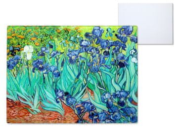 Carmani STAKLENA DASKA ZA REZANJE KUHINJSKI STALAK VAN GOGH PERUNIKE CVIJEĆE