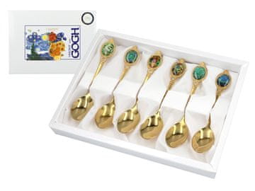 Carmani SET OD 6 VAN GOGH ŽLIČICA ZA ČAJ I KAVU PORCULANSKIH POKLON ŽLIČICA