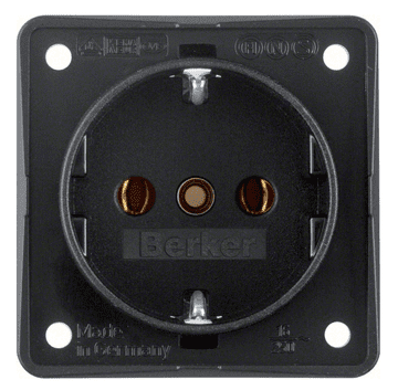 Integro Flow Schuko utičnica, mat crna, 9418505