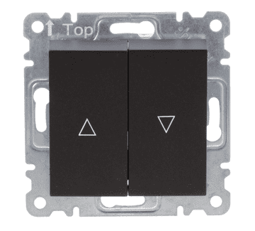 Lumina bistabilni prekidač za rolete crni WL0313