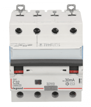 LEGRAND Diferencijalni prekidač 4P 32A C 0,03A tip AC P314 DX3 411189