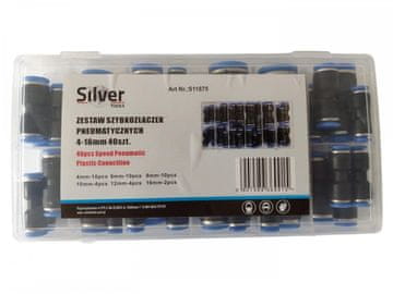 Silver Set brzih konektora 4-16 mm, 40 komada, srebrne boje