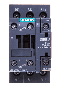 Siemens Kontaktor snage 25A 3P 230V AC 1NO 1NC S0 3RT2026-1AL20