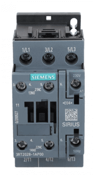 Siemens Kontaktor snage 38A 3P 230V AC 1NO 1NC S0 3RT2028-1AP00
