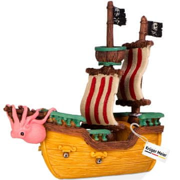 E.I. MINI DEKORACIJA PIRATSKOG BRODOVA ZA SKRIŠTE U SLATKOVODNOM AKVARIJU 16 CM