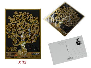 Carmani SET OD 12 RAZGLEDNICA GUSTAV KLIMT SLIKA DRVO ŽIVOTA ZA POKLON