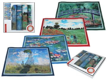 Carmani SET OD 4 PODLOGA ZA PIĆE CLAUDE MONET, MJEŠAVINA UZORAKA, POKLON