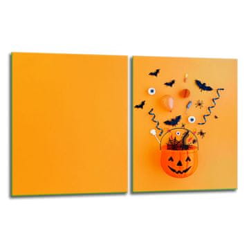 2x ZAŠTITNA PLOČA ZA ŠTEDNJAK OD STAKLENA 40x52 HALLOWEEN