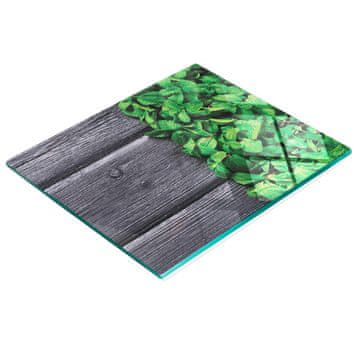 tulup.cz Kaljena staklena daska za posluživanje s mint grafikom 60x52 cm