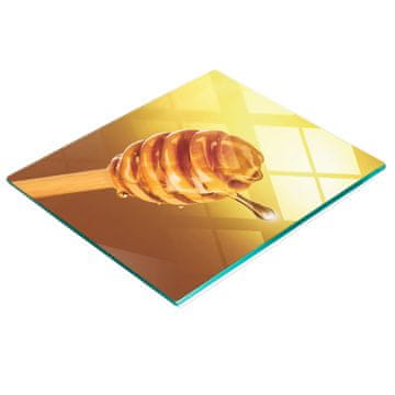 tulup.cz Kaljena staklena daska za posluživanje s grafikom meda 60x52 cm