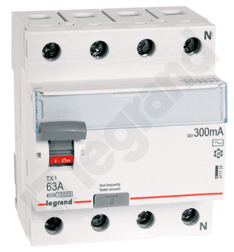 LEGRAND 4P diferencijalni prekidač 63A 0.3A tip AC P304 TX3 411729