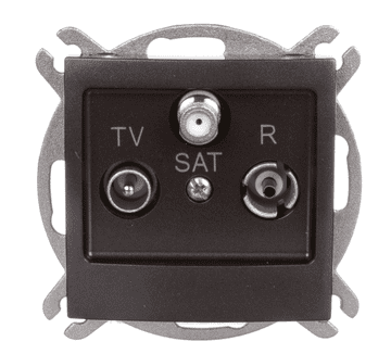 COS.PEL Impresja RTV-SAT antenska utičnica, antracit GPA-YS/m/50