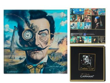 Carmani STAKLENI PLADNJ ZA ŠALICE SLIKA SALVADOR DALI BLAGOVAONSKI STOL DOM