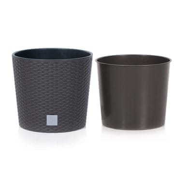 Prosperplast Doniczka Rato okrugla DRTUS250L s umetkom | Umbra