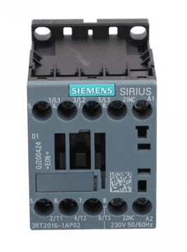 Siemens Kontaktor napajanja 9A 3P 230V AC 0Z 1R S00 3RT2016-1AP02