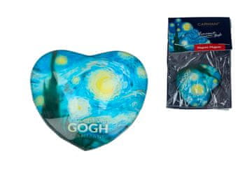 Carmani MAGNET ZA HLADNJAK SRCE VAN GOGH ZVJEZDANA NOĆ UMJETNIČKI POKLON