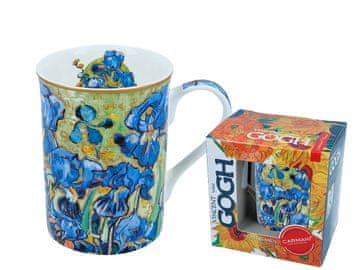Carmani KLASIČNA NOVA PORCULANSKA ŠALICA ZA ČAJ I KAVU S VAN GOGH IRISIMA