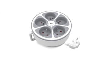 Fiksni produžni kabel 5x s prekidačem 2m PS-570WS/O/2 E W-30014